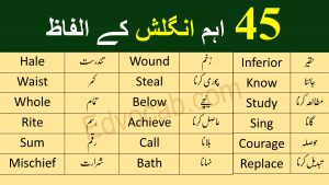 Download Basic English Vocabulary in Urdu PDF Booklet Now