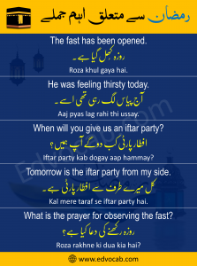 Ramadan sentences in urdu
