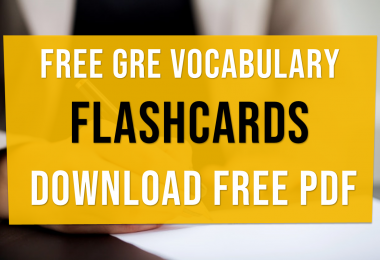 Free GRE Vocabulary Flashcards