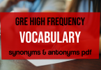 GRE high frequency vocabulary