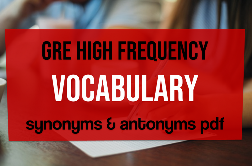 GRE high frequency vocabulary