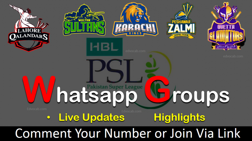 PSL 6 Whatsapp Group PSL 2021 Whatsapp Updates