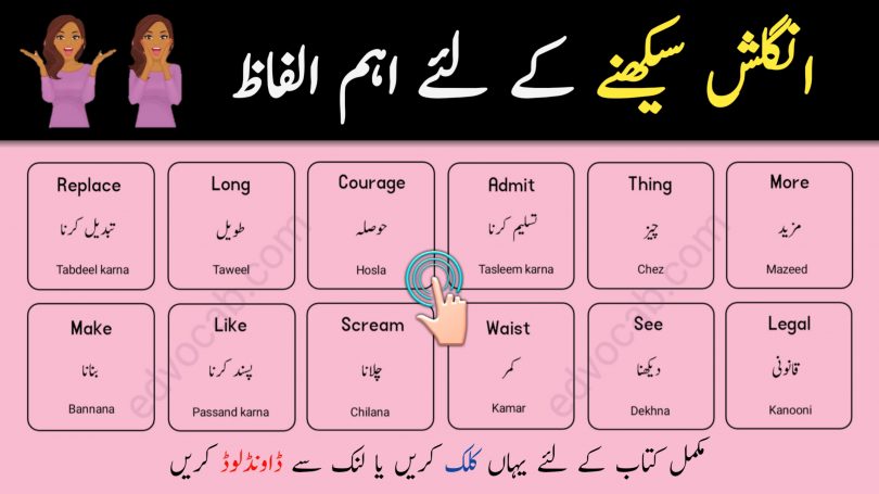 Important English to Urdu Vocabulary PDF