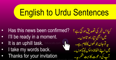 Download the Complete PDF Book of English to Urdu Sentences