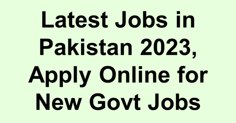 Latest Jobs in Pakistan 2023, Apply Online for New Govt Jobs edvocab